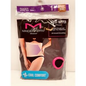 Women's Maidenform Flexees Black Firm Cool Comfort Waist Nipper Size 3XL New